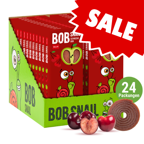 Bob Snail Fruchtrollen Apfel-Kirsche 24x30g AKTION
