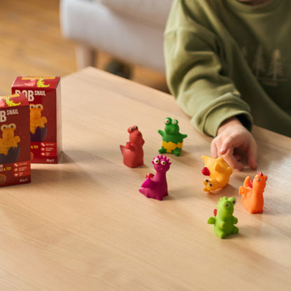 Bob Snail 16er Set Eat&Play Fruchtrollen 20g und Spielzeug AKTION