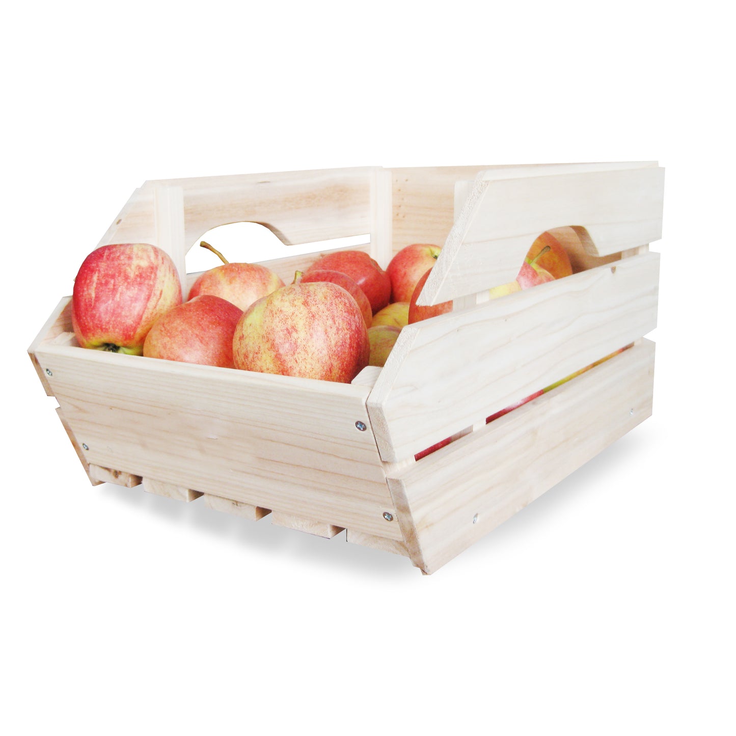 FlexiStack 2er Set Kartoffelkiste Holz Stapelbar Obstkiste Vorratskiste Musterware