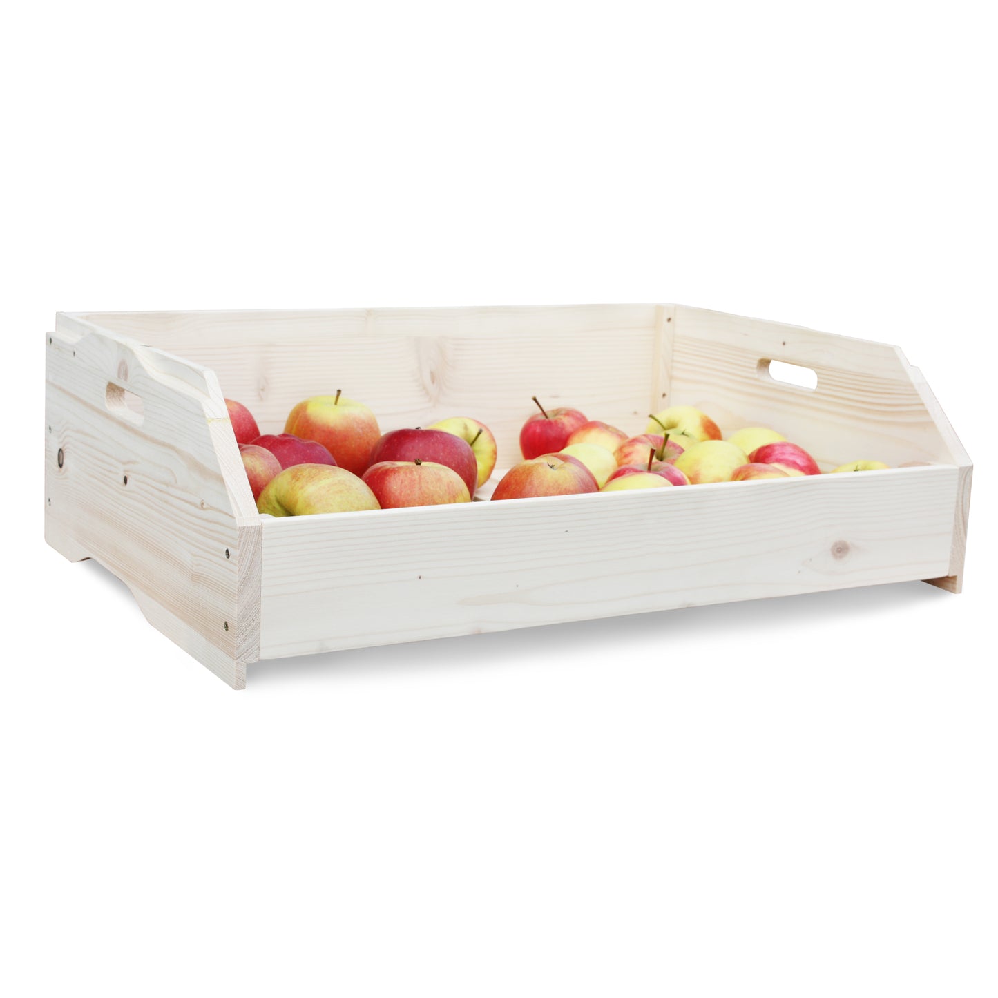 FlexiTray Holzstiege für Obst & Gemüse stapelbar Lagerkiste Speisekammer Kiste Musterware