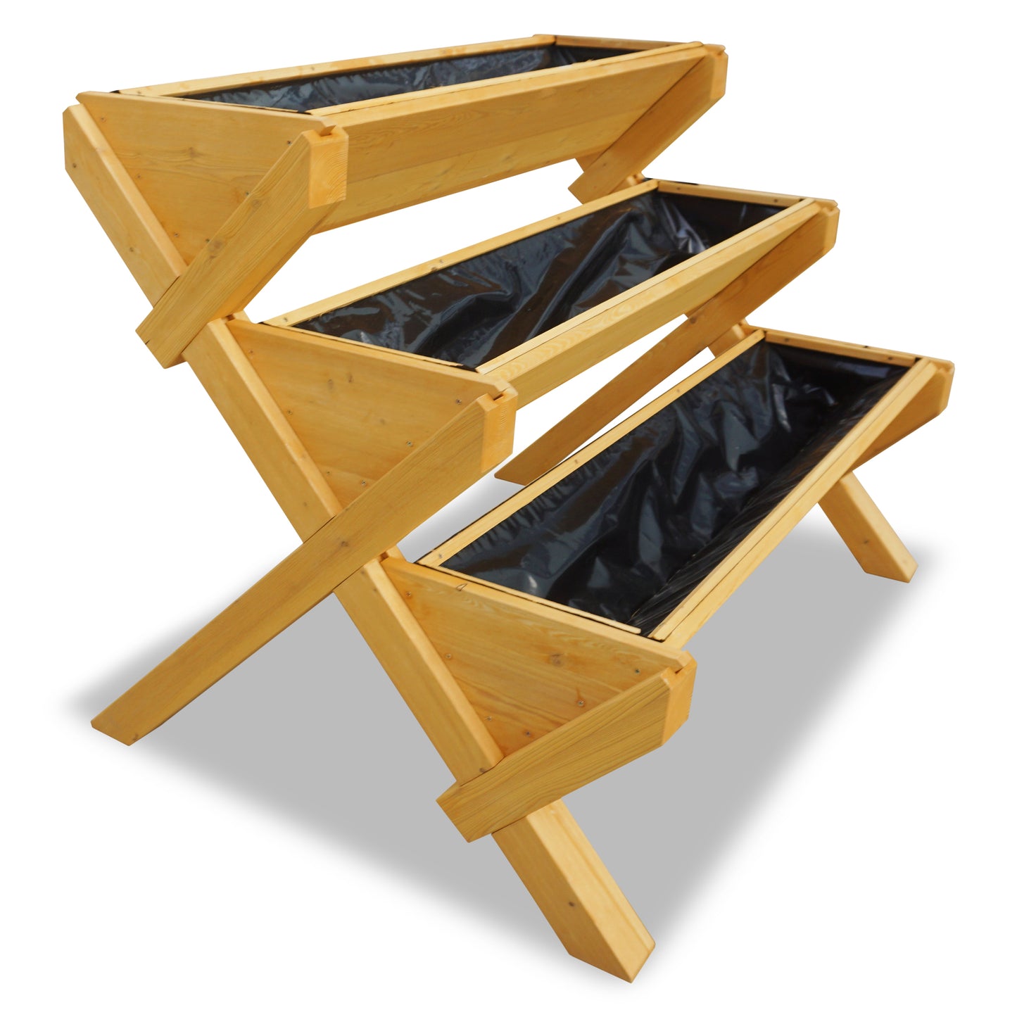 Green Cascade Pflanzentreppe Hochbeet 3 Etagen Holz Kräuterbeet Balkon Musterware