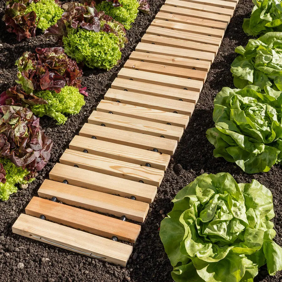 GreenRoll Rollweg Holz Gartenweg Beetweg ausrollbar 200cm Musterware