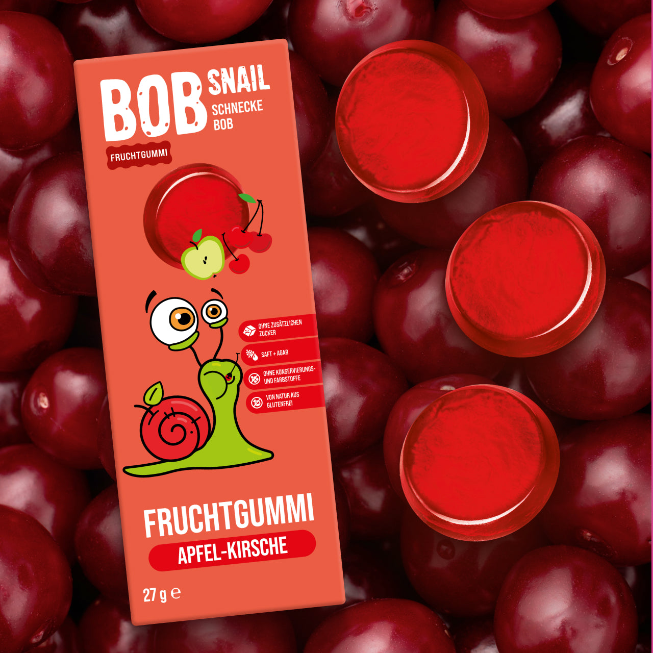 Bob Snail Fruchtgummies Apfel-Kirsche 24x27g