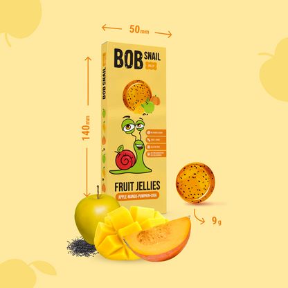 Bob Snail Fruchtgummies Apfel-Mango-Kürbis-Chia 24x27g