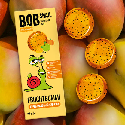 Bob Snail Fruchtgummies Apfel-Mango-Kürbis-Chia 24x27g