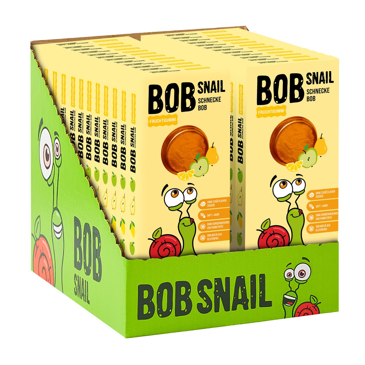 Bob Snail Fruchtgummies Apfel-Birne-Zitrone 24x27g