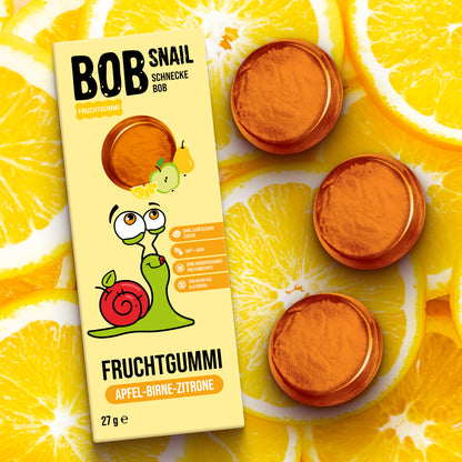 Bob Snail Fruchtgummies Apfel-Birne-Zitrone 24x27g