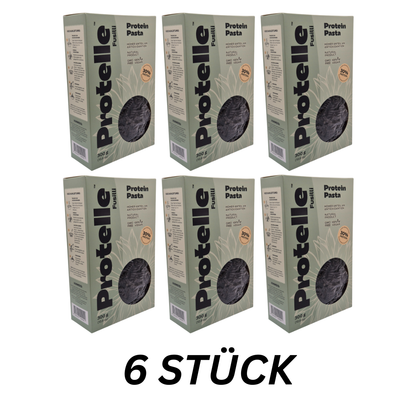 Protelle Vegane Proteinpasta Fusilli 6er Pack | 6x300g | 30% Pflanzliches Eiweiß  | High Protein & Low Carb Nudeln | Vorratspack