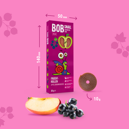 Bob Snail Fruchtrollen Apfel-Johannisbeere 24x30g AKTION