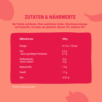 Bob Snail Set 13 - Frucht-Smoothies je 5 x 120g (Banane-Erdbeere, Mango-Kokosnuss)