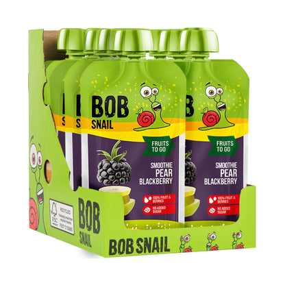Bob Snail Quetschie Frucht Smoothie Birne Brombeere 10x120g