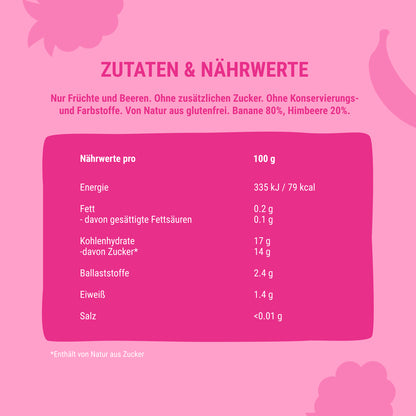 Bob Snail Quetschie Frucht Smoothie Banane Himbeere 10x120g