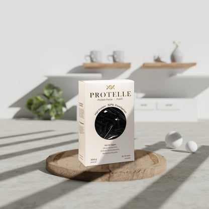 Protelle Vegane Proteinpasta Fusilli 6er Pack | 6x300g | 30% Pflanzliches Eiweiß  | High Protein & Low Carb Nudeln | Vorratspack