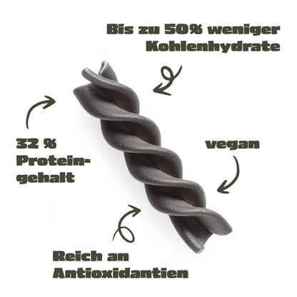 Protelle Vegane Proteinpasta Fusilli 6er Pack | 6x300g | 30% Pflanzliches Eiweiß  | High Protein & Low Carb Nudeln | Vorratspack